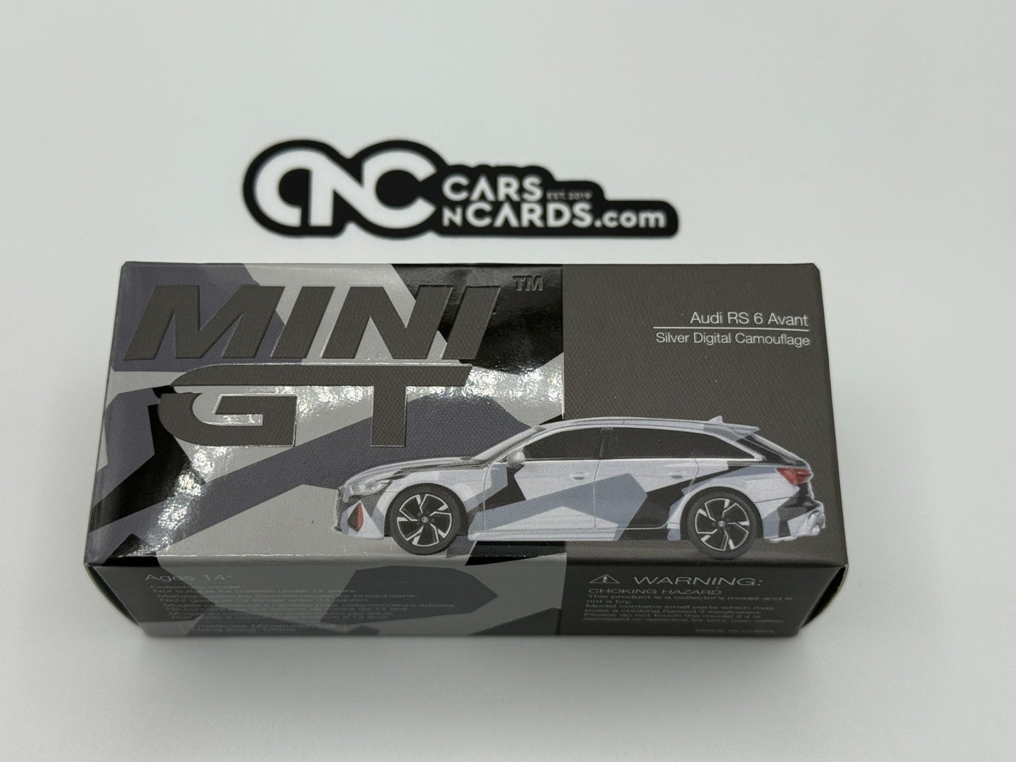 Mini GT 1:64 Audi RS 6 Avant Silver Digital Camouflage 255