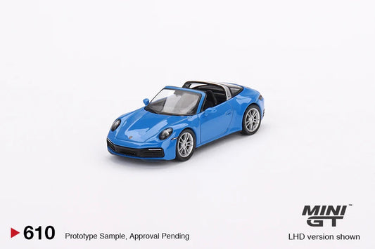 Mini GT 1:64 Porsche 911 Targa 4S Shark Blue 610 Open Box (Small Dent on Box)