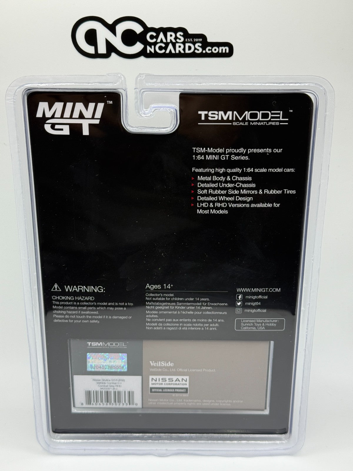 Mini GT 1:64 Nissan Skyline GT-R (R32) Veilside Combat Grey RAW CHASE