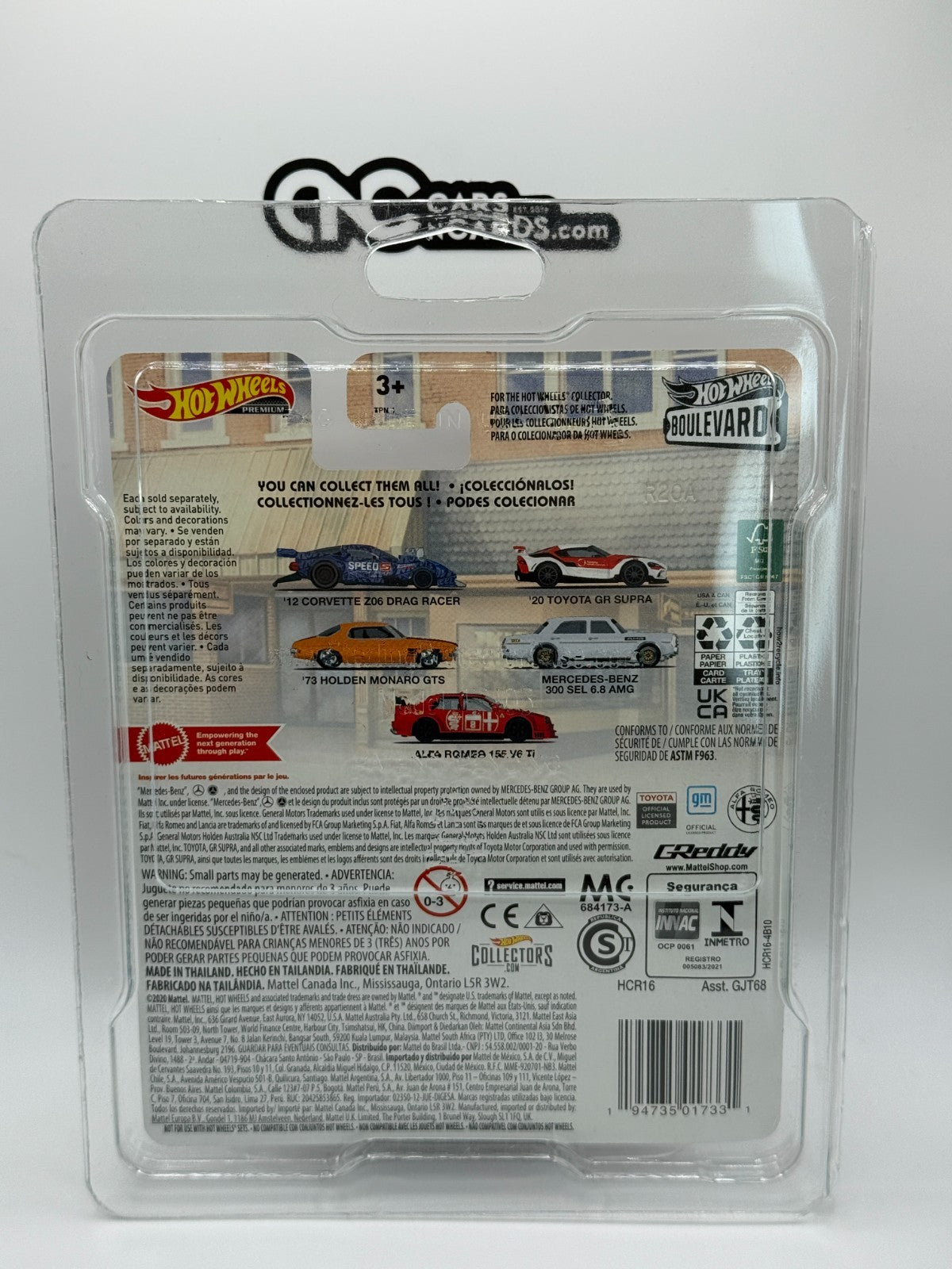 2022 Hot Wheels Premium Boulevard #52 '20 Toyota GR Supra With Protector