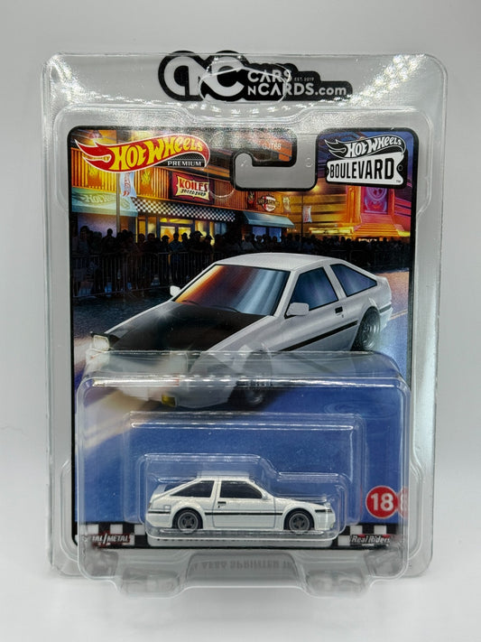 2020 Hot Wheels Premium Boulevard #18 Toyota AE86 Sprinter Trueno With Protector