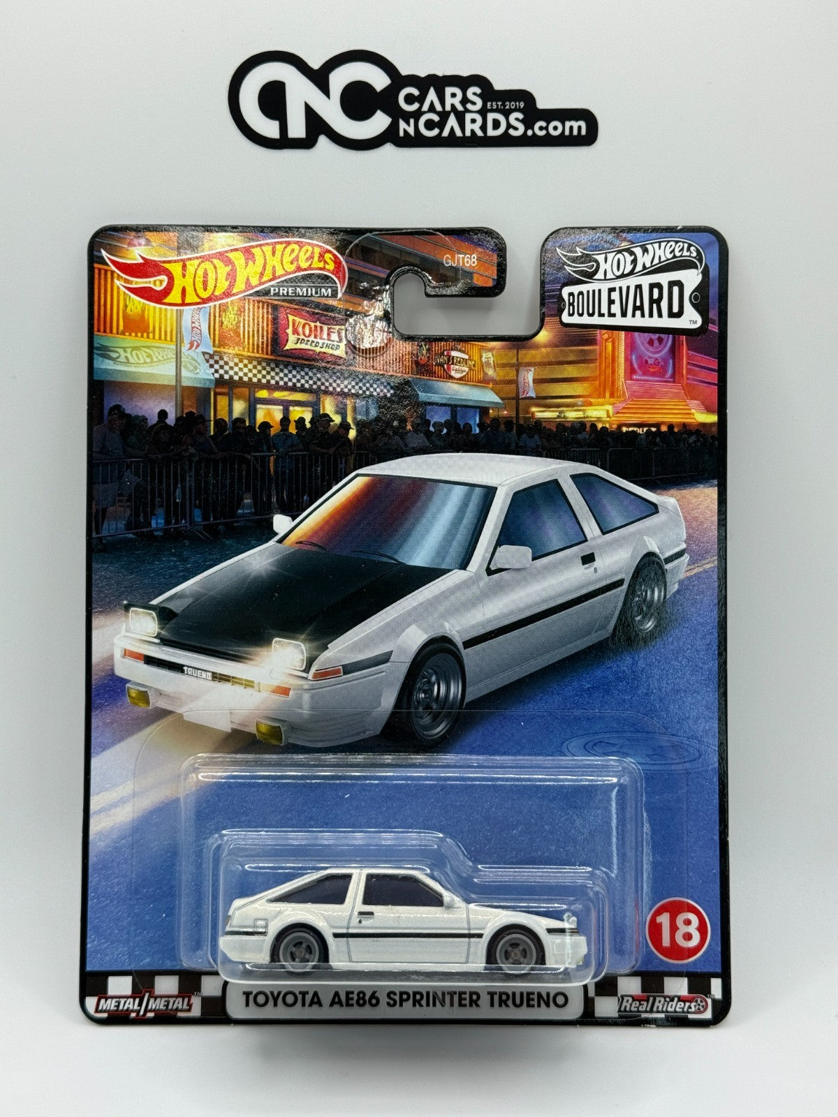 2020 Hot Wheels Premium Boulevard #18 Toyota AE86 Sprinter Trueno With Protector