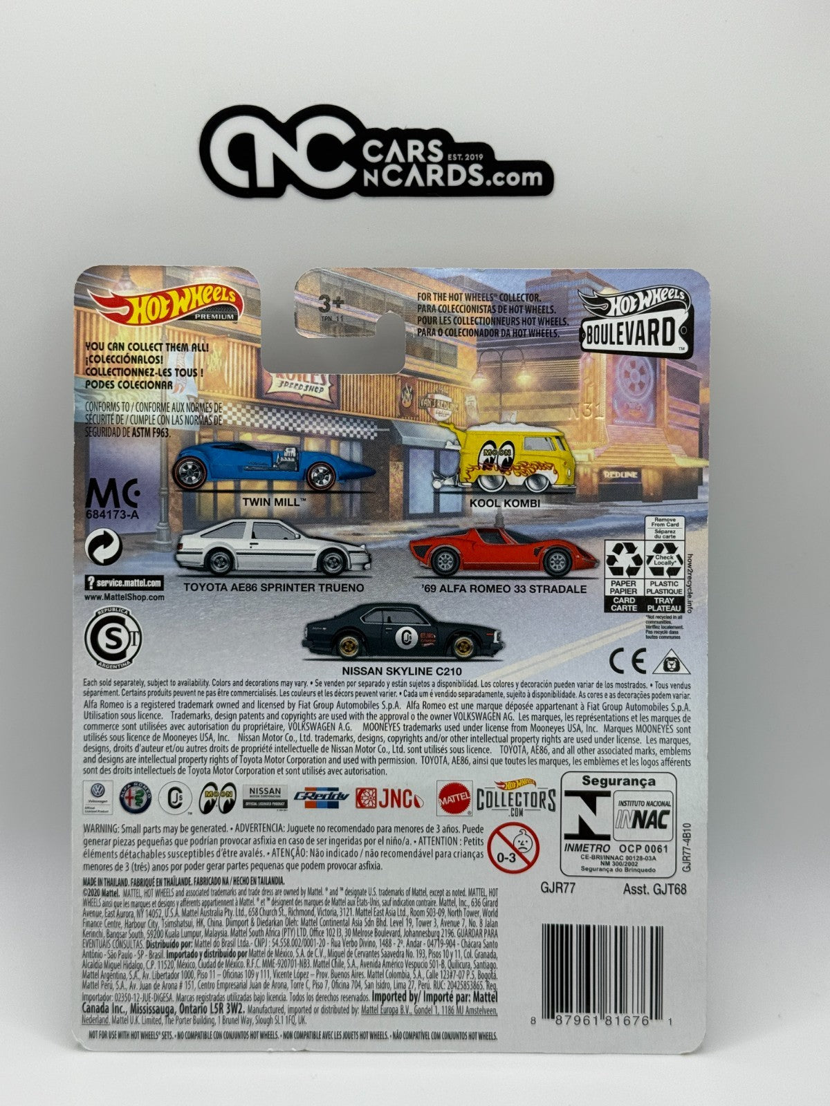 2020 Hot Wheels Premium Boulevard #18 Toyota AE86 Sprinter Trueno With Protector