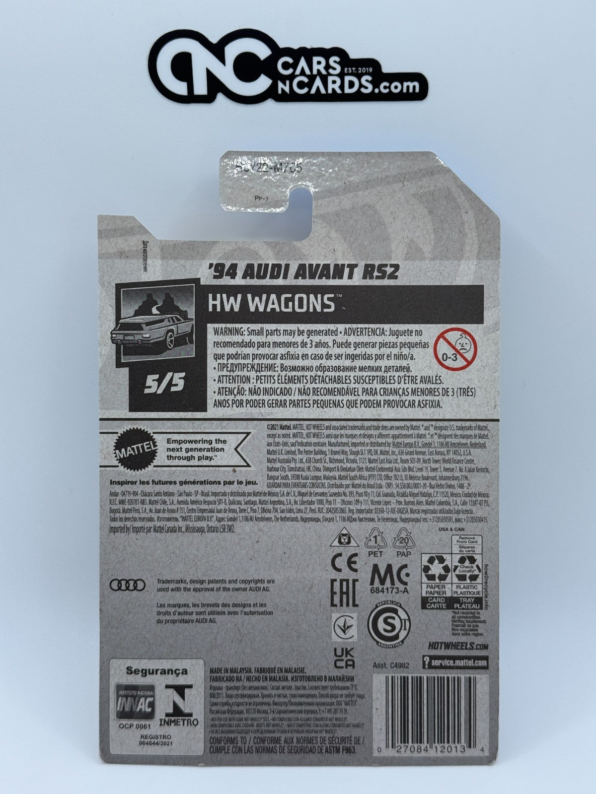 2022 Hot Wheels HW Wagons Audi RS2 Super Treasure Hunt Mint With Protector