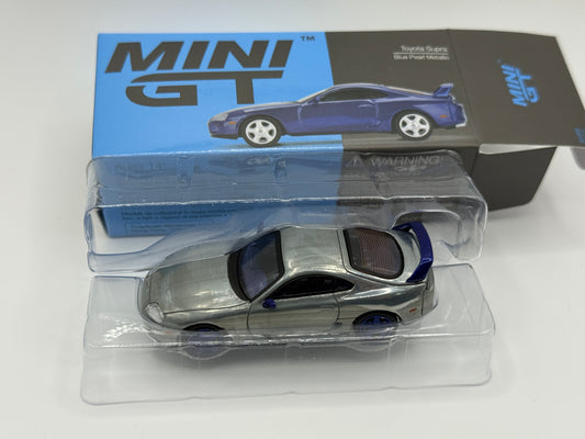 Mini GT 1:64 Toyota Supra Blue Pearl Metallic 211 RAW CHASE Open Box