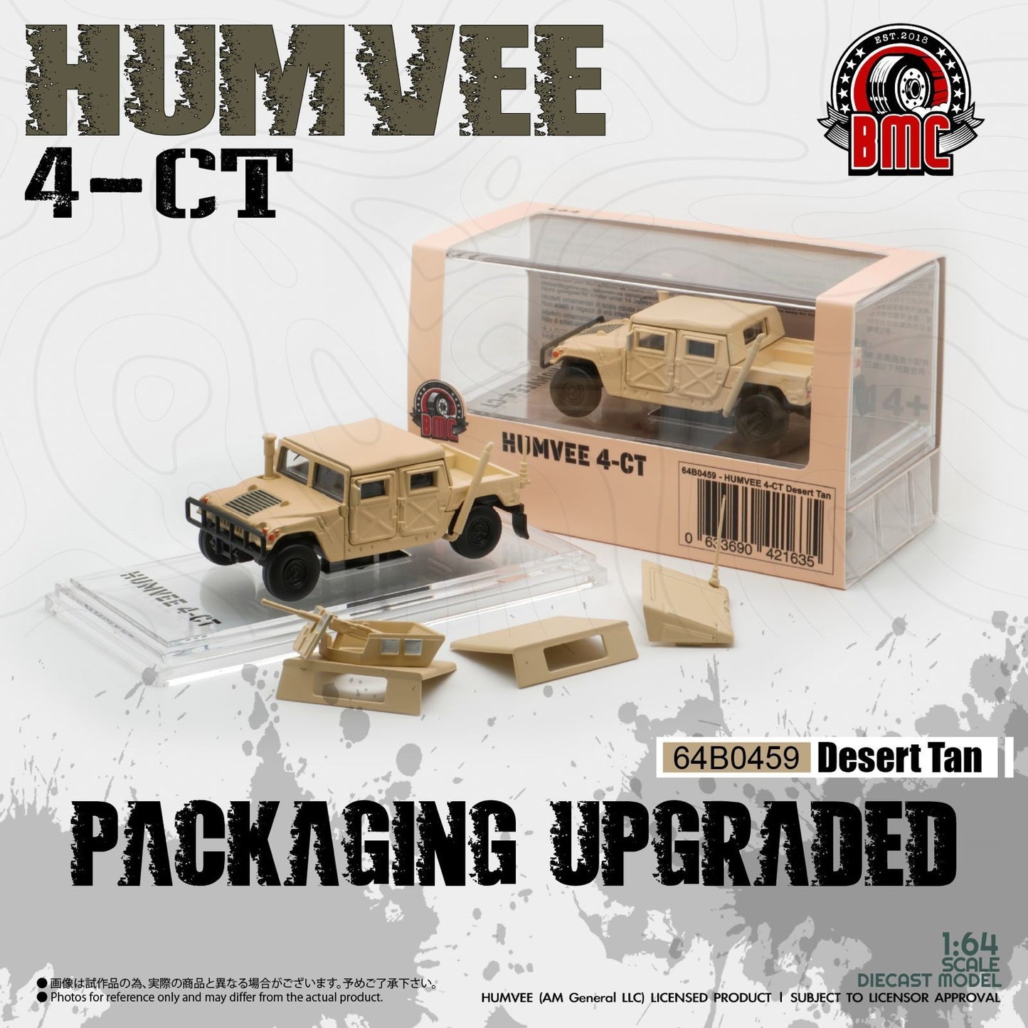 BMC BM Creations 1:64 Humvee 4-CT -Desert Tan 64B0459