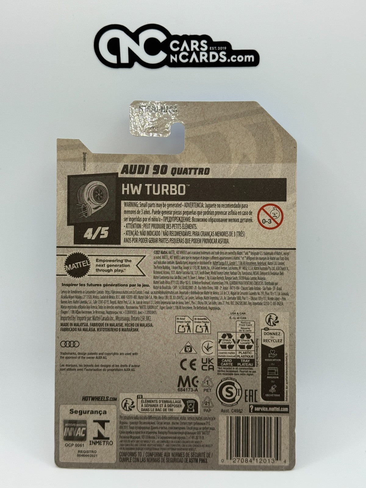 2024 Hot Wheels HW Turbo Super Treasure Hunt Audi 90 Quattro With Protector