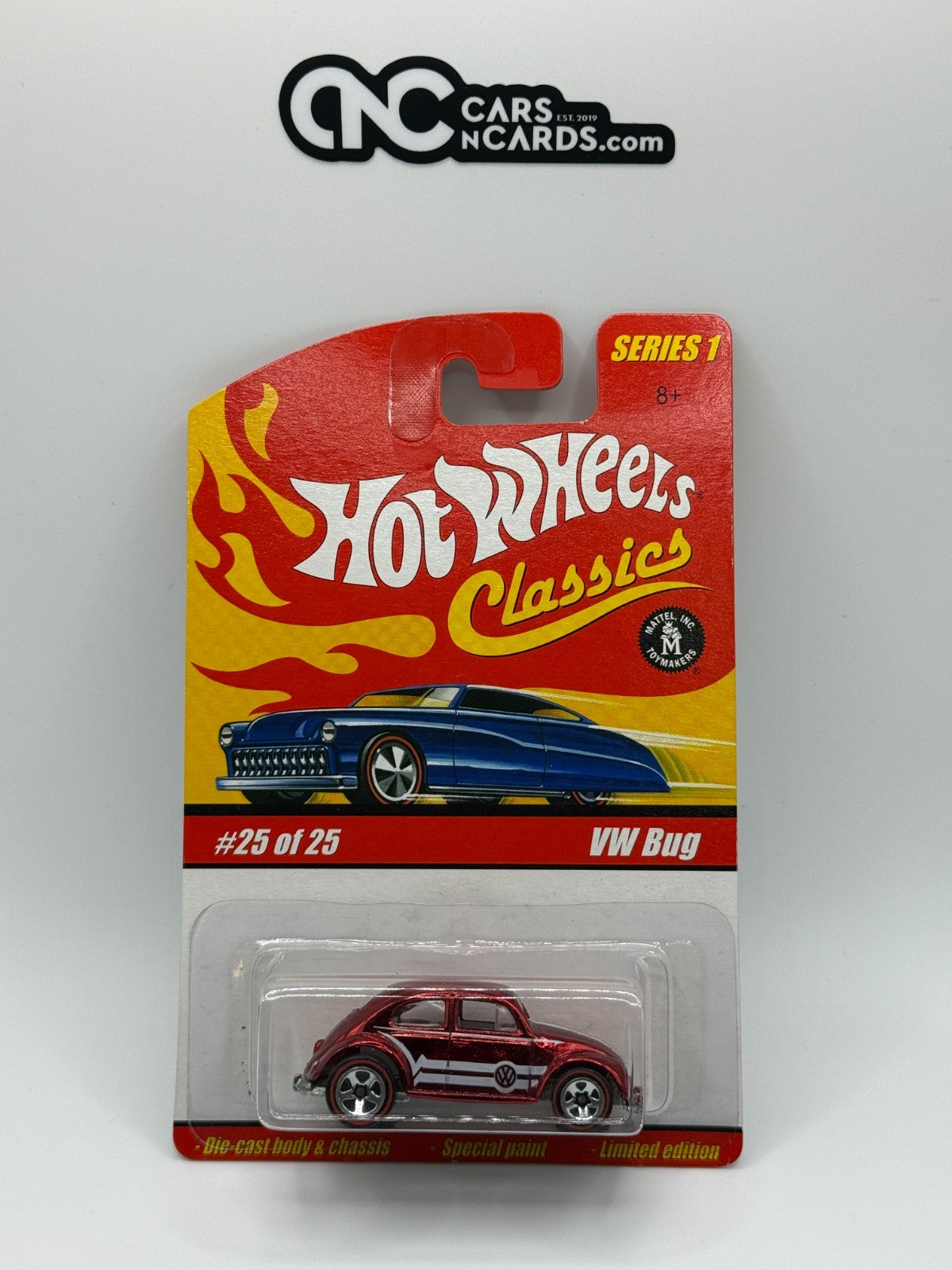 2005 Hot Wheels Classics Series 1 VW Bug Red #25/25 (Card Crease)