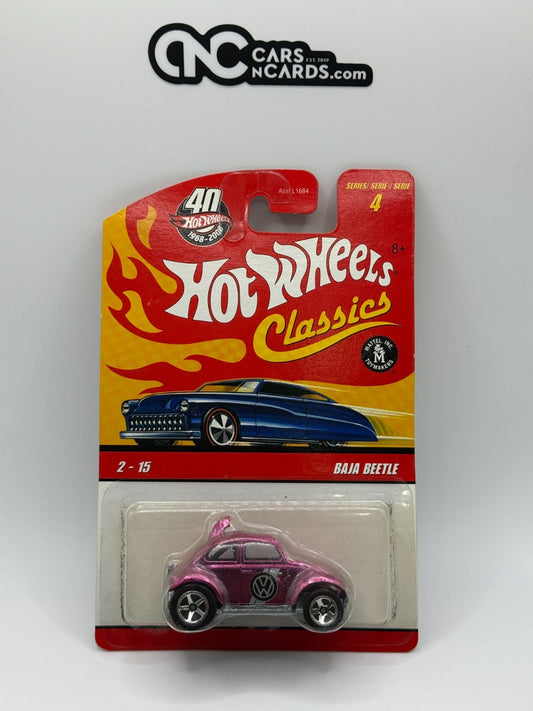 2008 Hot Wheels Classics Series 4 Baja Beetle 2-15 Pink