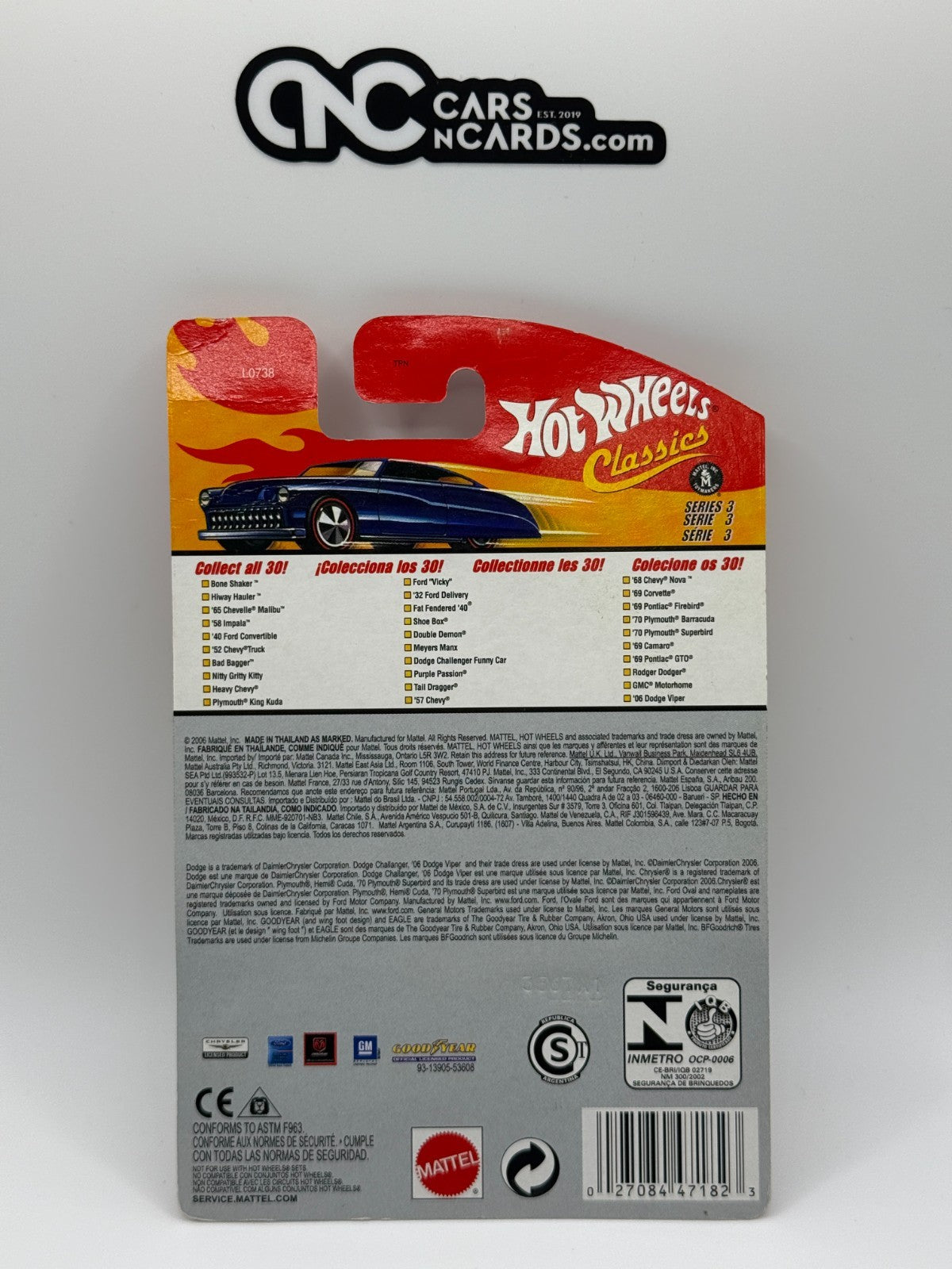 2007 Hot Wheels Classics Series 3 Plymouth King Kuda 10-30 Aqua (Card Crease)