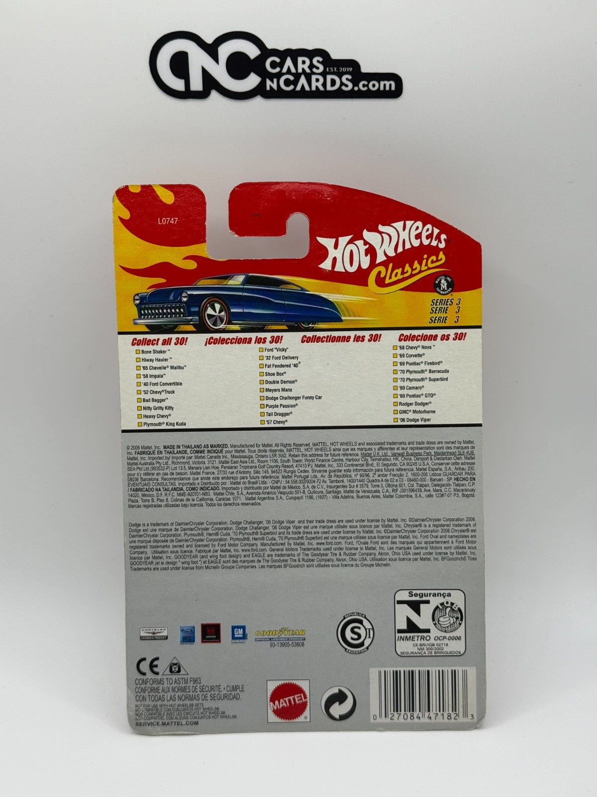 2007 Hot Wheels Classics Series 3 Tail Dragger 19-30 Blue (Soft Corners)