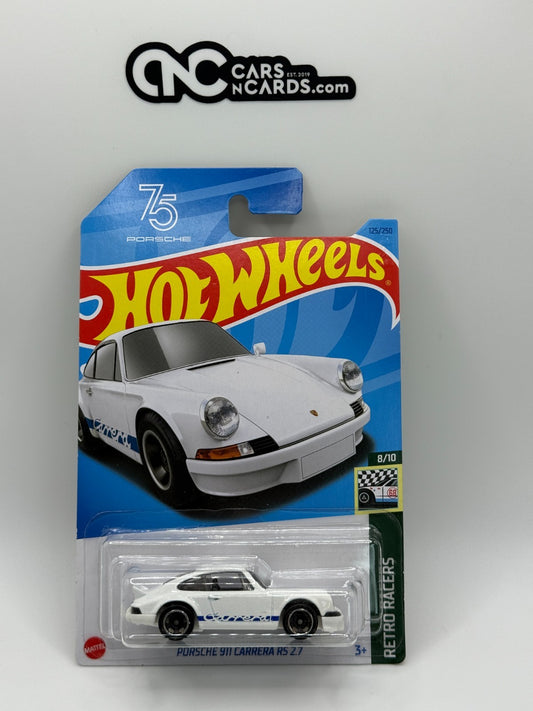 2023 Hot Wheels Retro Racers 8/10 Porsche 911 Carrera RS White (Soft Corners)