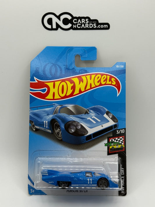 2019 Hot Wheels HW Race Day 3/10 Porsche 917 LH Blue (Soft Corners)