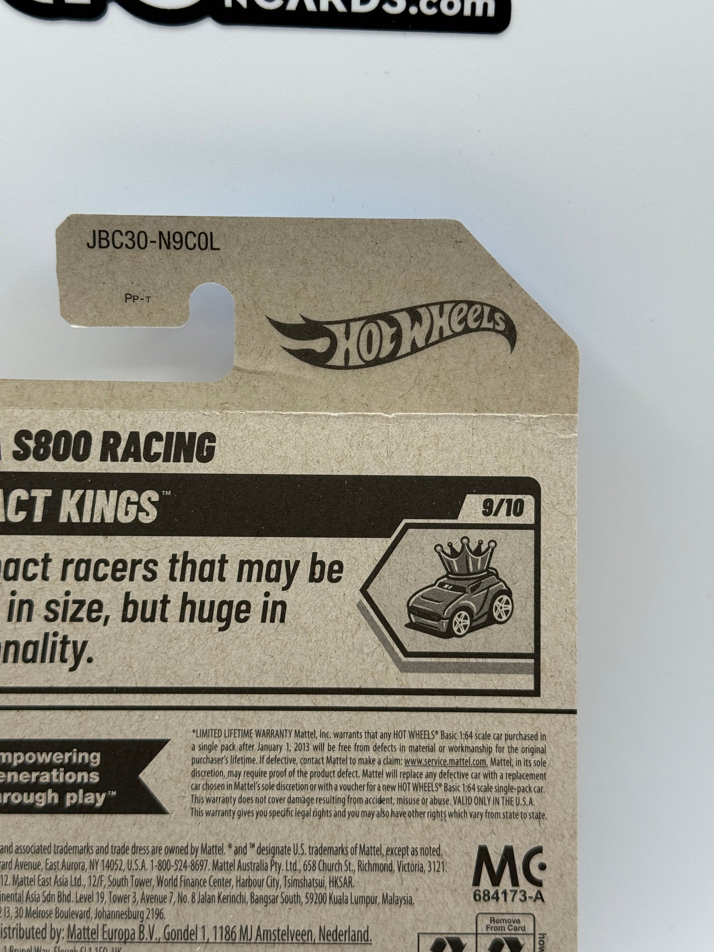 2025 Hot Wheels Compact Kings 9/10 Honda S800 Racing Treasure Hunt (Card Crease)