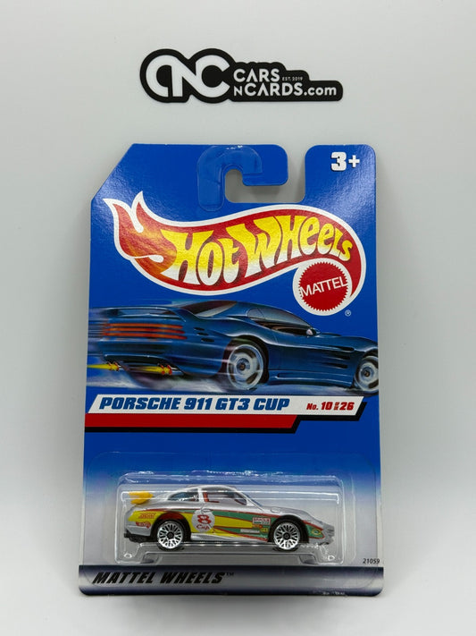 1999 Hot Wheels First Editions 10/26 Porsche 911 GT3 Cup Silver (Small Crease)
