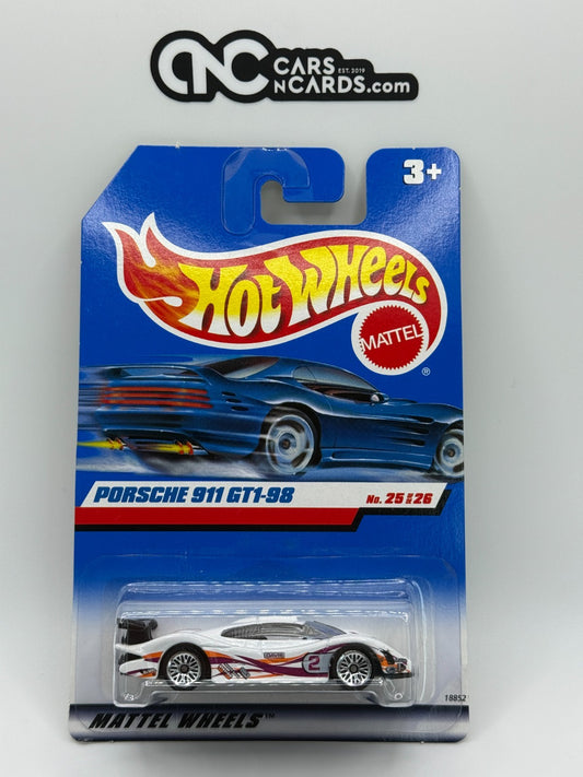 1999 Hot Wheels First Editions 25/26 Porsche 911 GT1-98 White