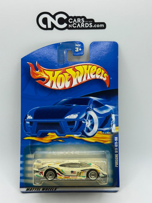 2000 Hot Wheels Porsche 911 GT1-98 White Collector #250