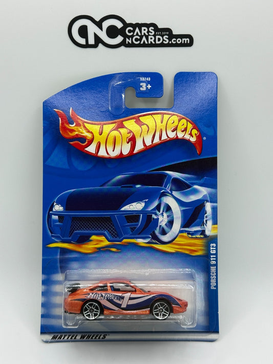 2001 Hot Wheels Porsche 911 GT3 Orange Collector #214