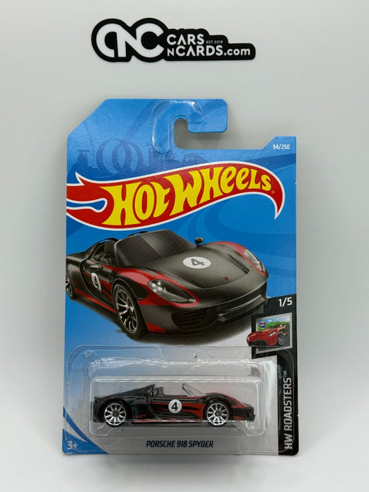 2019 Hot Wheels HW Roadsters 1/5 Porsche 918 Spyder Black