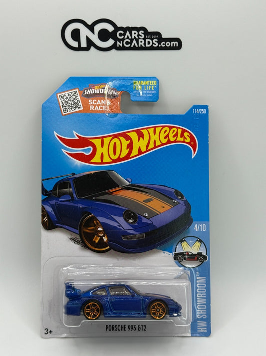 2016 Hot Wheels HW Showroom 4/10 Porsche 993 GT2 Blue