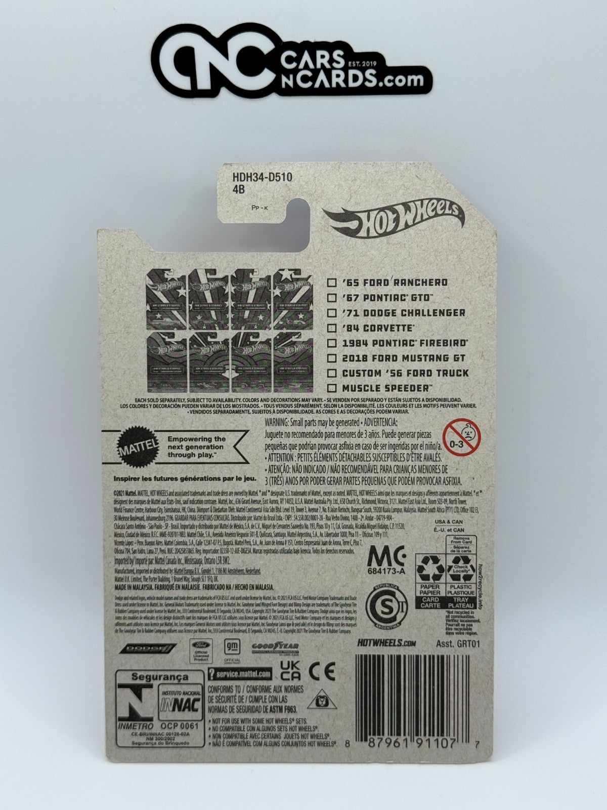 2022 Hot Wheels HW Stars & Stripes 07/08 Custom '56 Ford Truck (Soft Corners)