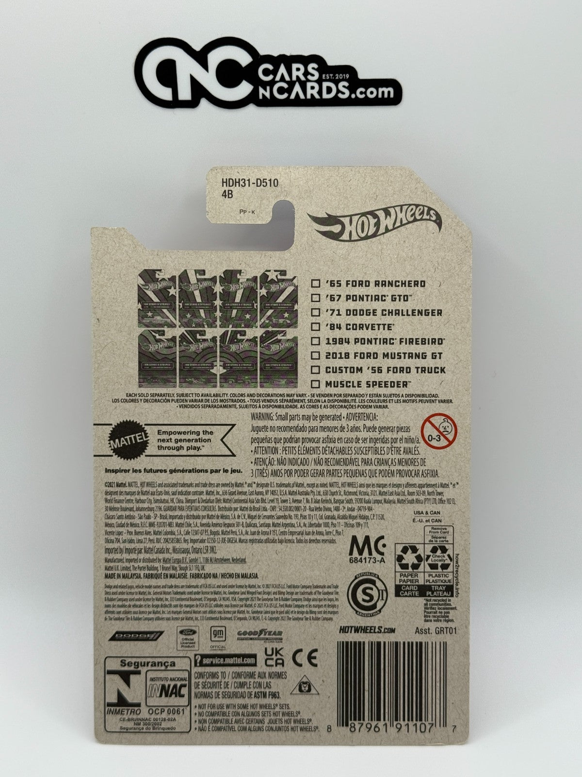 2022 Hot Wheels HW Stars & Stripes 06/08 2018 Ford Mustang GT