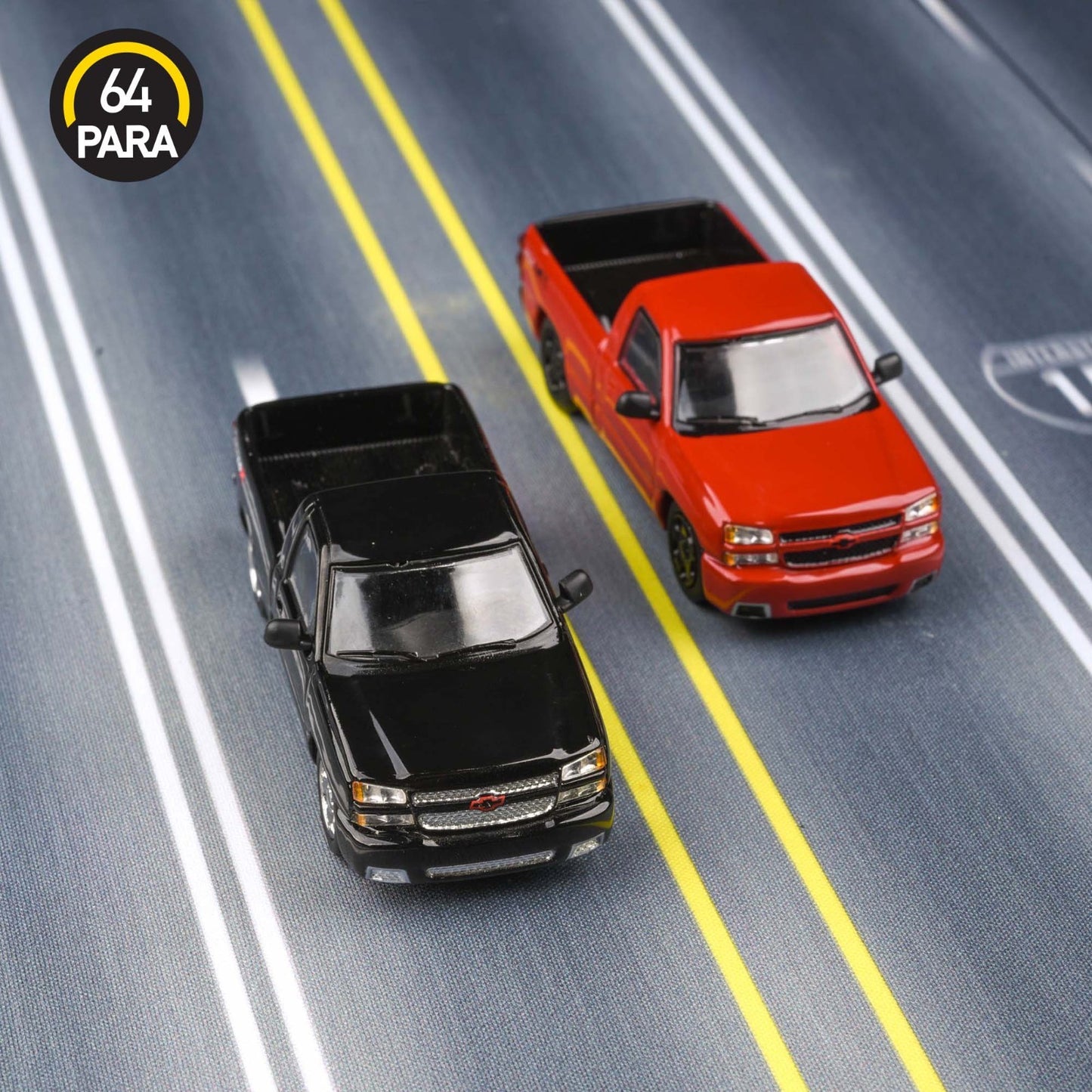 PARA64 1:64 2006 Chevrolet Silverado Single Cab Onyx Black PB-55831