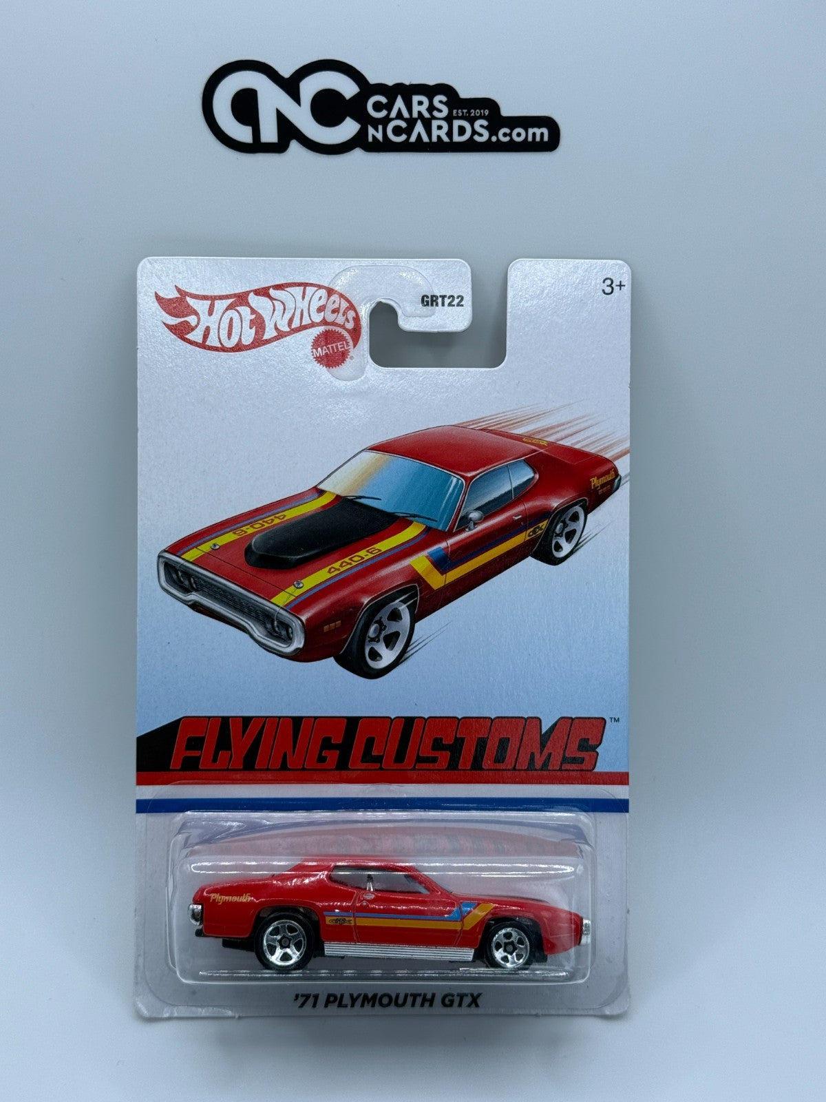 2021 Hot Wheels Flying Customs '71 Plymouth GTX (Card Damage/Cracked Blister)
