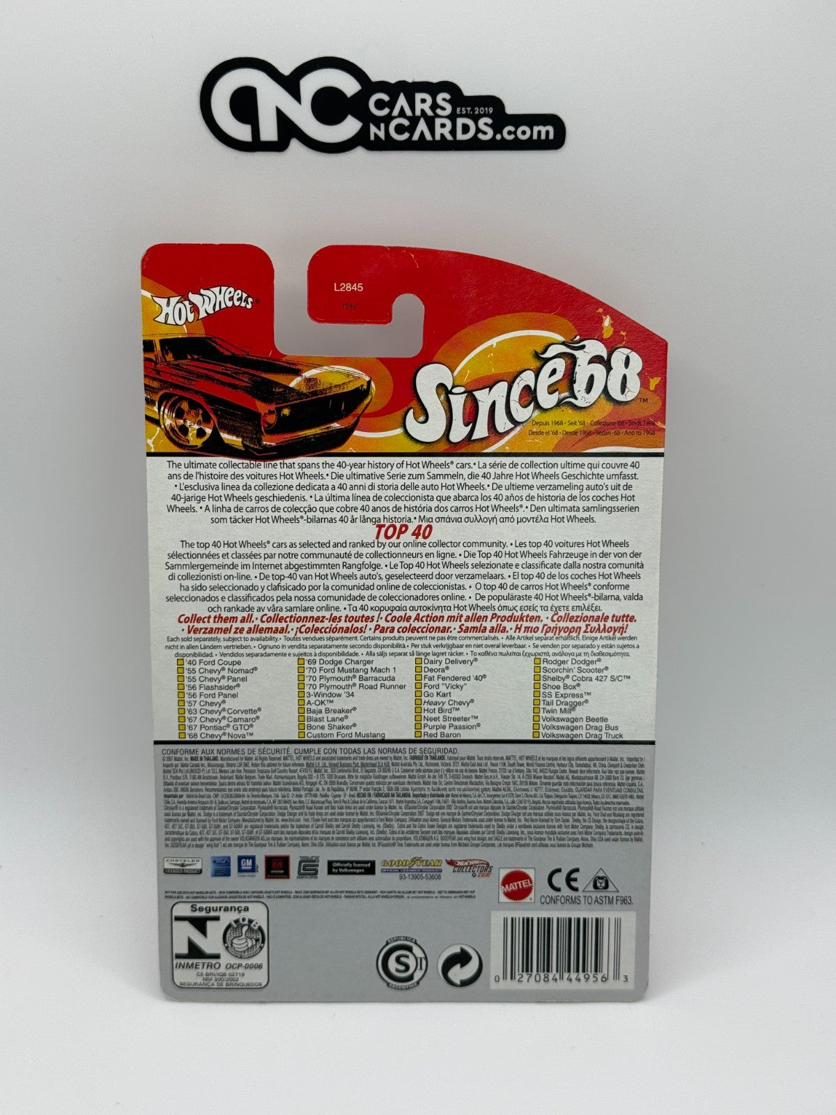 2007 Hot Wheels Since '68 Top 40 Shoe Box