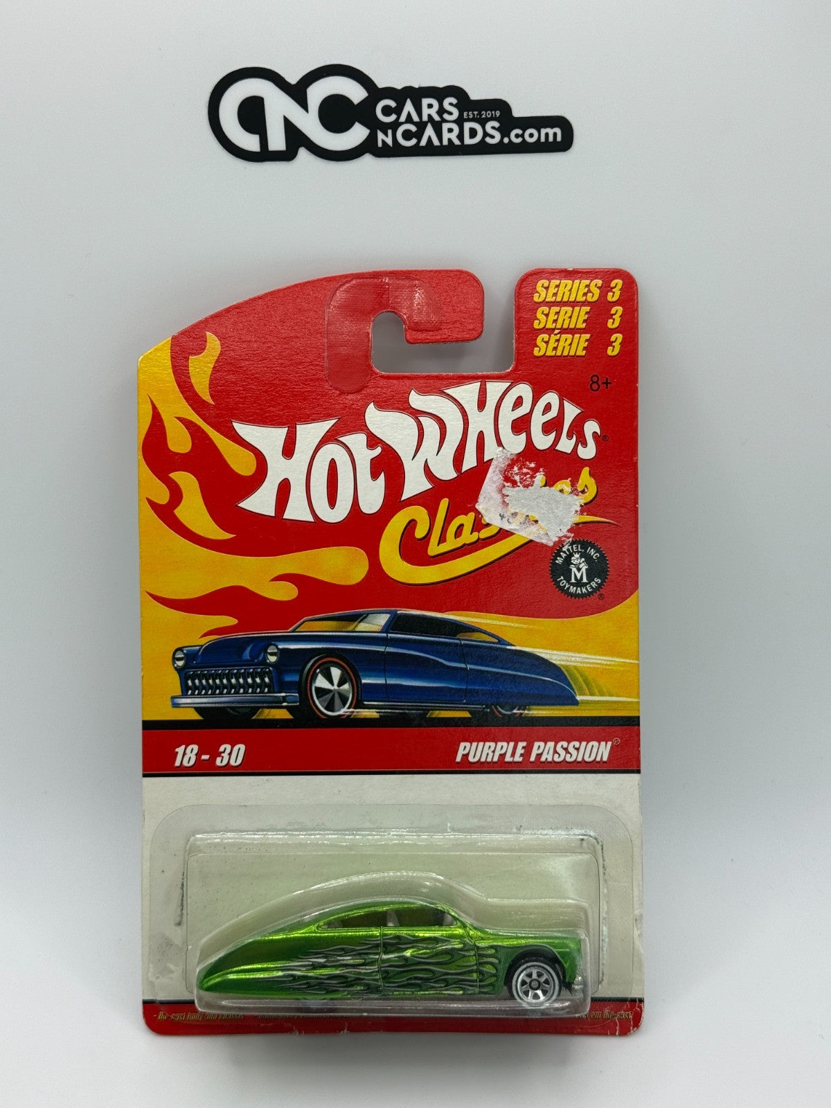 2007 Hot Wheels Classics Series 3 Purple Passion 18-30 Green (Card Damage)