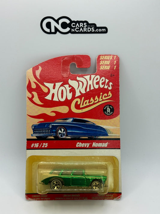 2005 Hot Wheels Classics Series 1 #16/25 Chevy Nomad Green (Card Damage)