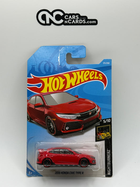 2019 Hot Wheels Nightburnerz 5/10 2018 Honda Civic Type R Red (Crushed Blister)