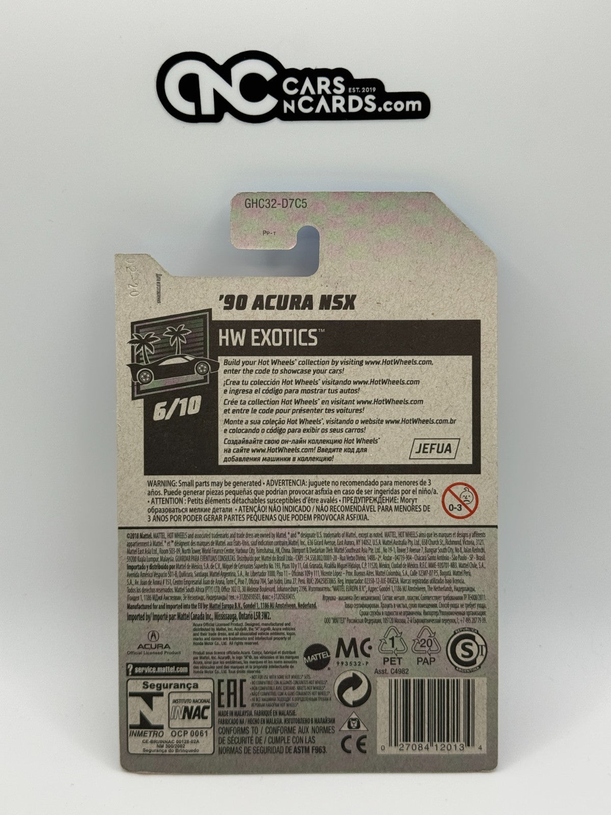 2020 Hot Wheels HW Exotics 6/10 '90 Acura NSX Ryu's Rides Red