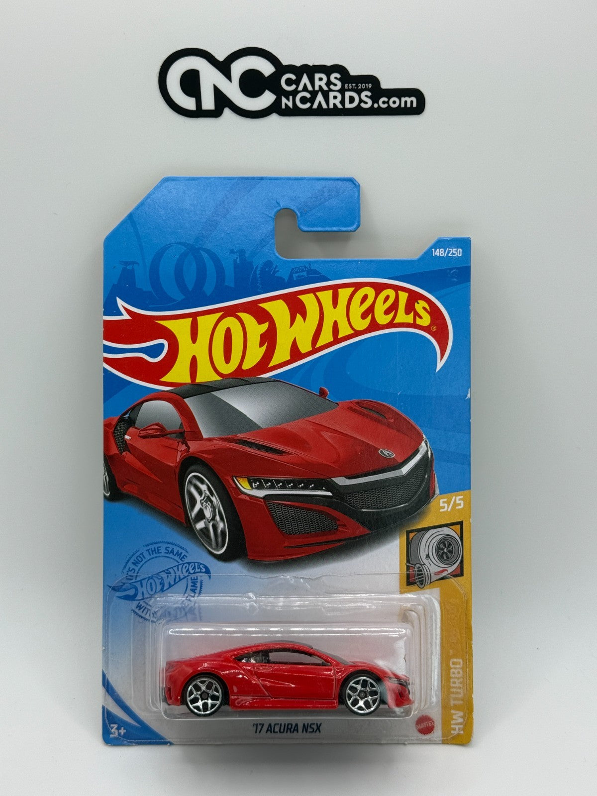 2021 Hot Wheels HW Turbo #5/5 Acura NSX Red #148/250 (Soft Corners)