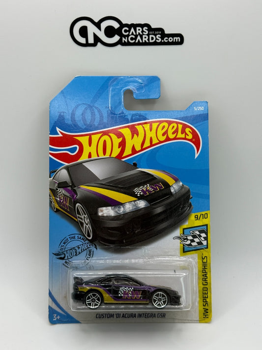 2019 Hot Wheels HW Speed Graphics 9/10 Custom '01 Acura Integra GSR Black