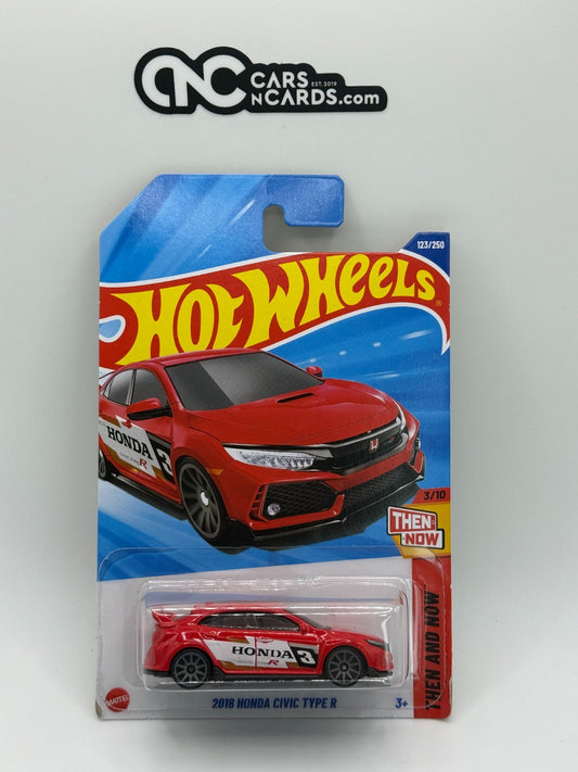 2025 Hot Wheels Then and Now 3/10 2018 Honda Civic Type R Red (Card Crease)