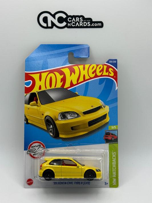 2022 Hot Wheels HW Hatchbacks 5/5 '99 Honda Civic Type R (EK9) Yellow