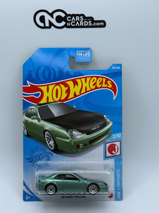 2021 Hot Wheels HW J-Imports '98 Honda Prelude Green Dollar General Card Crease