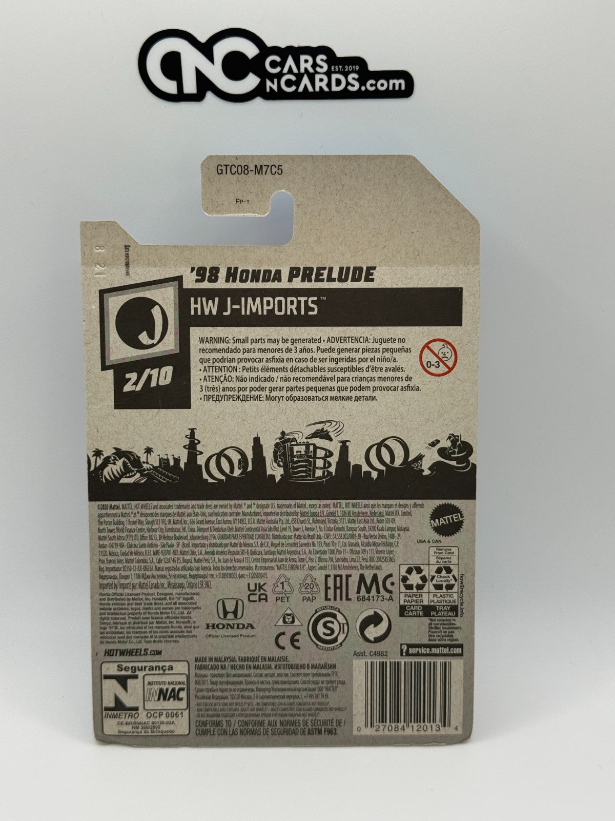 2021 Hot Wheels HW J-Imports 2/10 '98 Honda Prelude Red (Soft Corners)