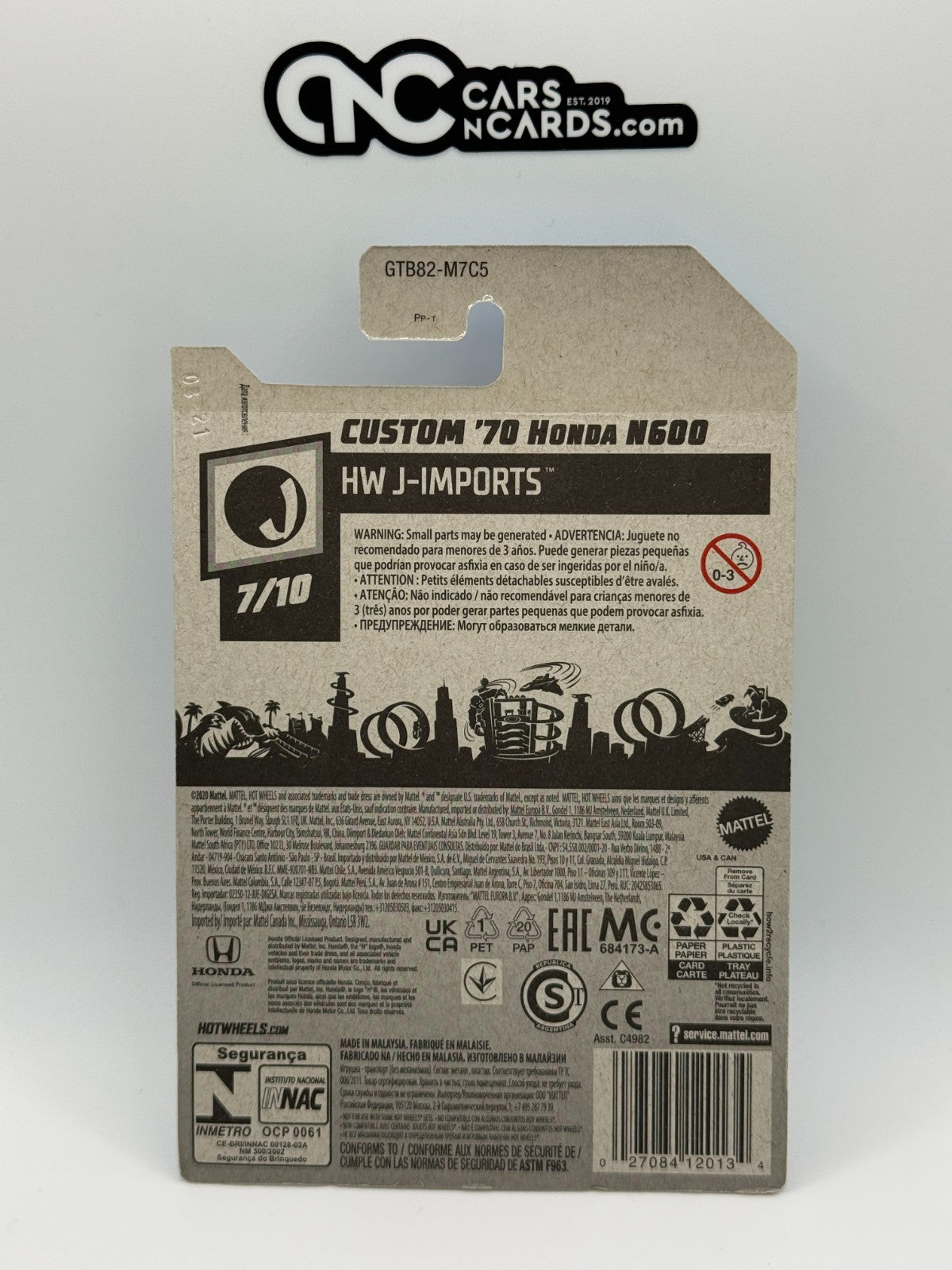 2021 Hot Wheels HW J-Imports #7/10 Custom '70 Honda N600 Blue #187/250
