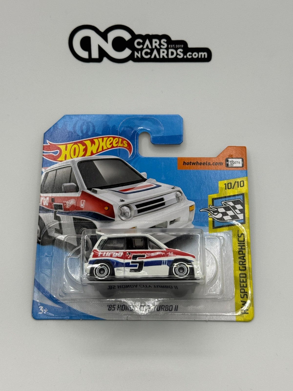 2018 Hot Wheels HW Speed Graphics 10/10 '85 Honda City Turbo II White Short Card