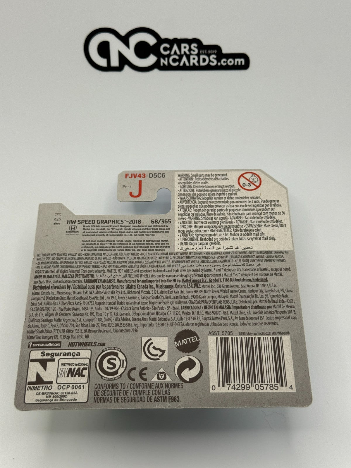 2018 Hot Wheels HW Speed Graphics 10/10 '85 Honda City Turbo II White Short Card