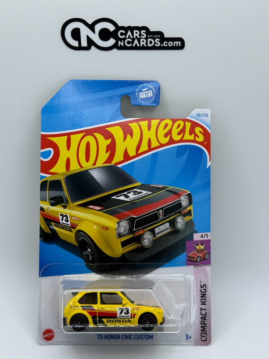 2024 Hot Wheels Compact Kings 4/5 '73 Honda Civic Custom Yellow