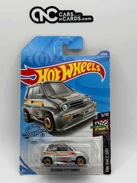 2020 Hot Wheels HW Race Day 5/10 '85 Honda City Turbo II Silver (Card Damage)