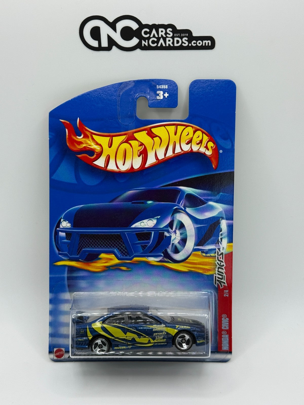 2002 Hot Wheels Tuners 2/4 Honda Civic Blue