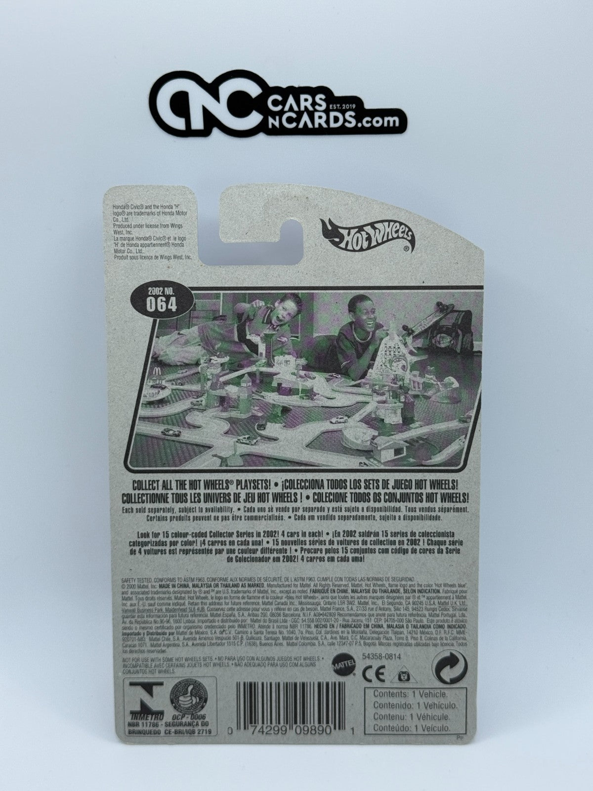 2002 Hot Wheels Tuners 2/4 Honda Civic Blue