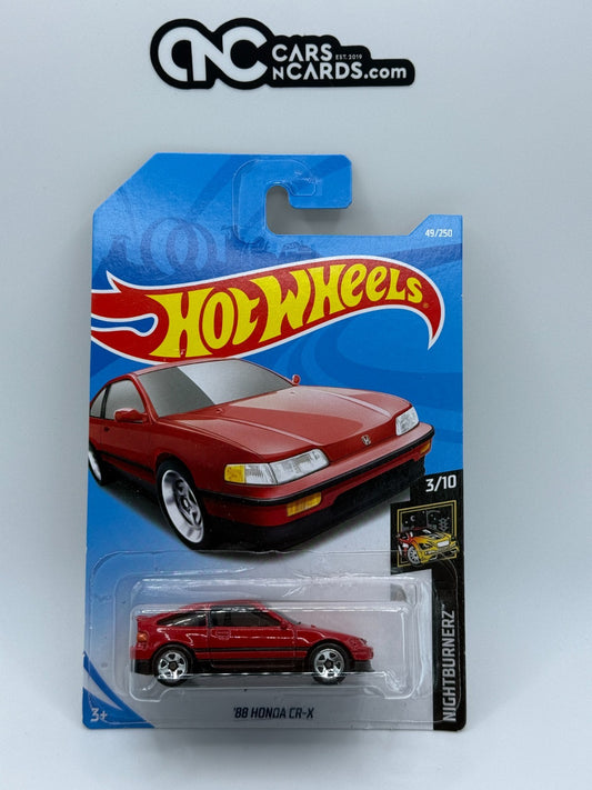 2019 Hot Wheels Nightburnerz 3/10 '88 Honda CR-X Red