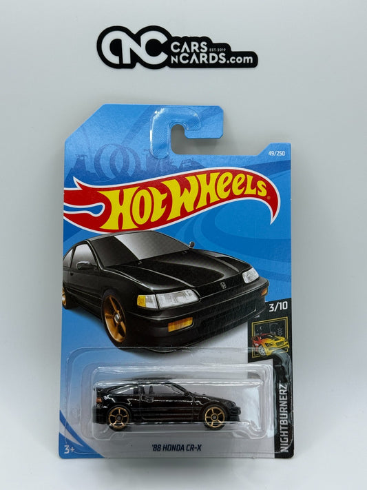 2019 Hot Wheels Nightburnerz 3/10 '88 Honda CR-X Black