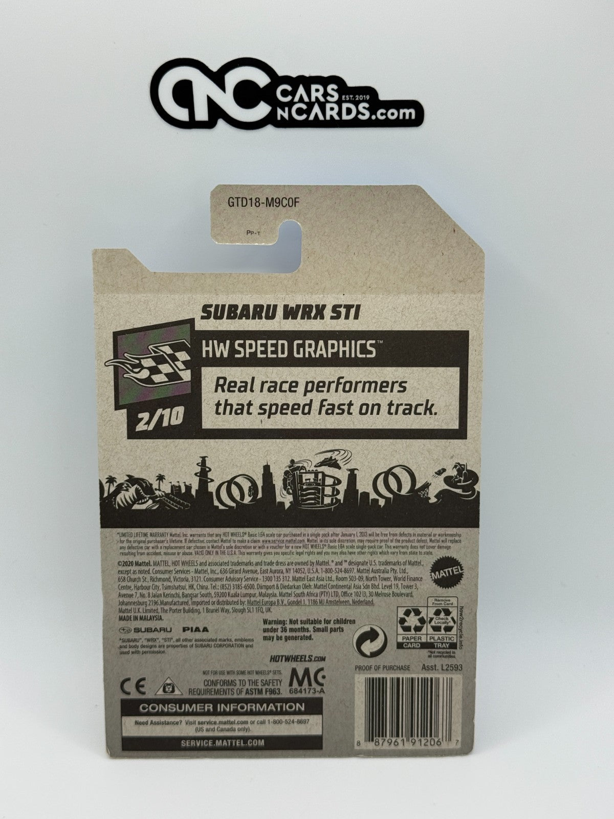 2021 Hot Wheels HW Speed Graphics 2/10 Subaru WRX STI Zamac