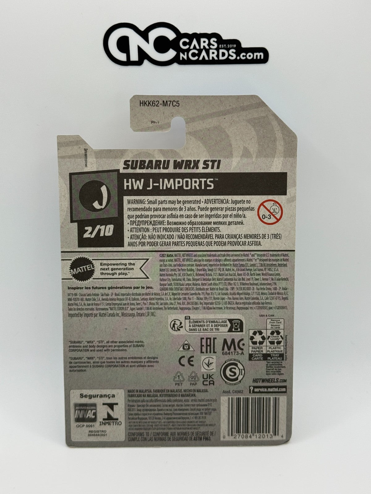 2023 Hot Wheels HW J-Imports 2/10 Subaru WRX STI White